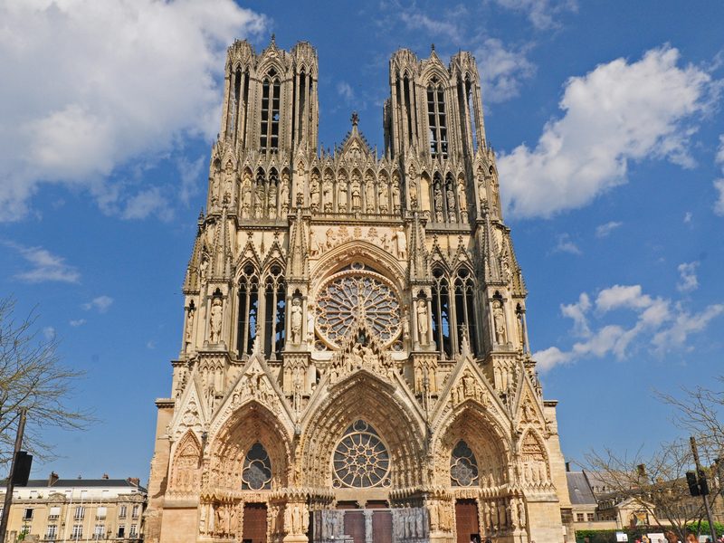 The west front of Reims Cathedral